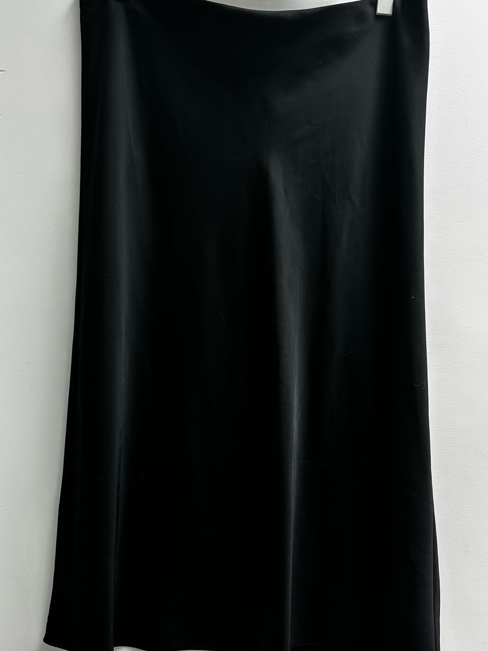 J. Crew Black Satin Bias Cut Skirt